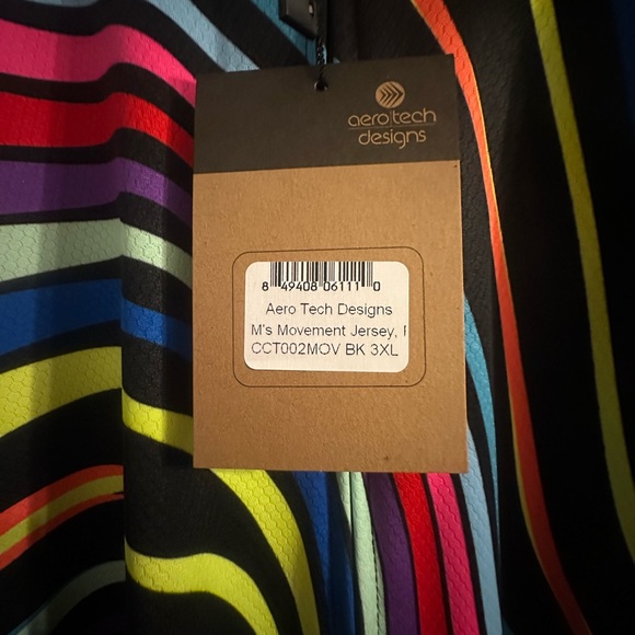NWT Aero Tech Designs Men's Movement short sleeve cycling jersey size 3XL - Picture 3 of 4